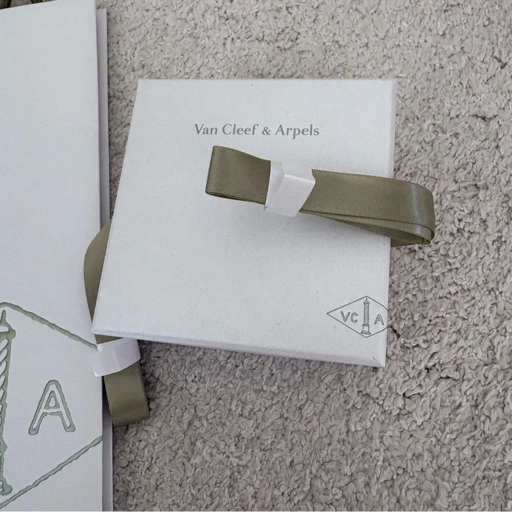 Van Cleef & Arpels Gift Box with Ribbon and Gift Bag